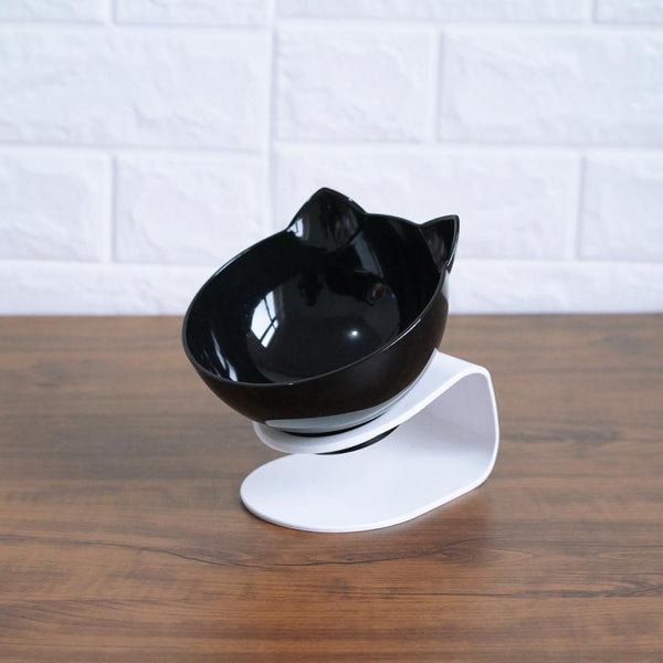 Food Cat Ear Oblique Mouth Transparent Single Pet Bowl