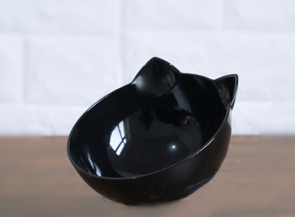 Food Cat Ear Oblique Mouth Transparent Single Pet Bowl