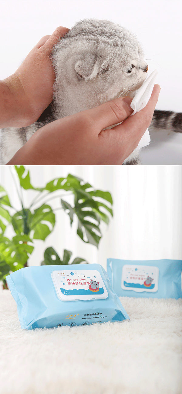 Sterilize ear wipes for dogs and cats to remove tears