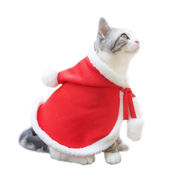 Cute Dog Cat Costume Christmas Cloak Halloween Disguise Cat